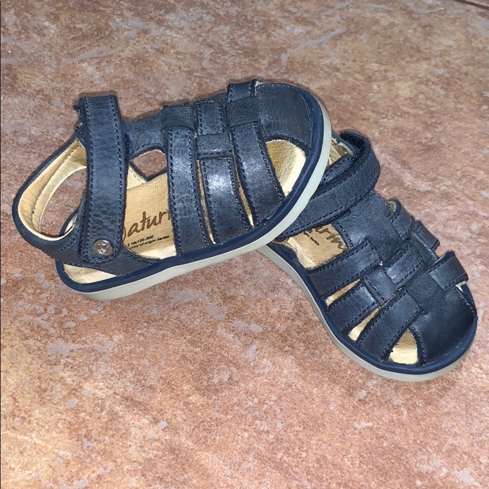 Naturino Navy Covered Toe Sandal